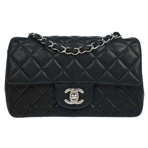 Chanel Classic Single Flap Quilted Lambskin Black Leather Shoulder Bag Bag